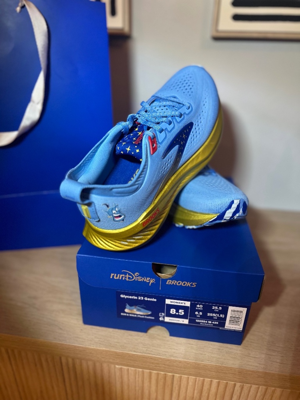 Brooks Glycerin 23 “Genie” RunDisney  Aladdin Limited Edition Shoes 8.5